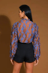 TRUE TO ME JACQUARD WOVEN TOP - Flying Tomato - Flyclothing LLC