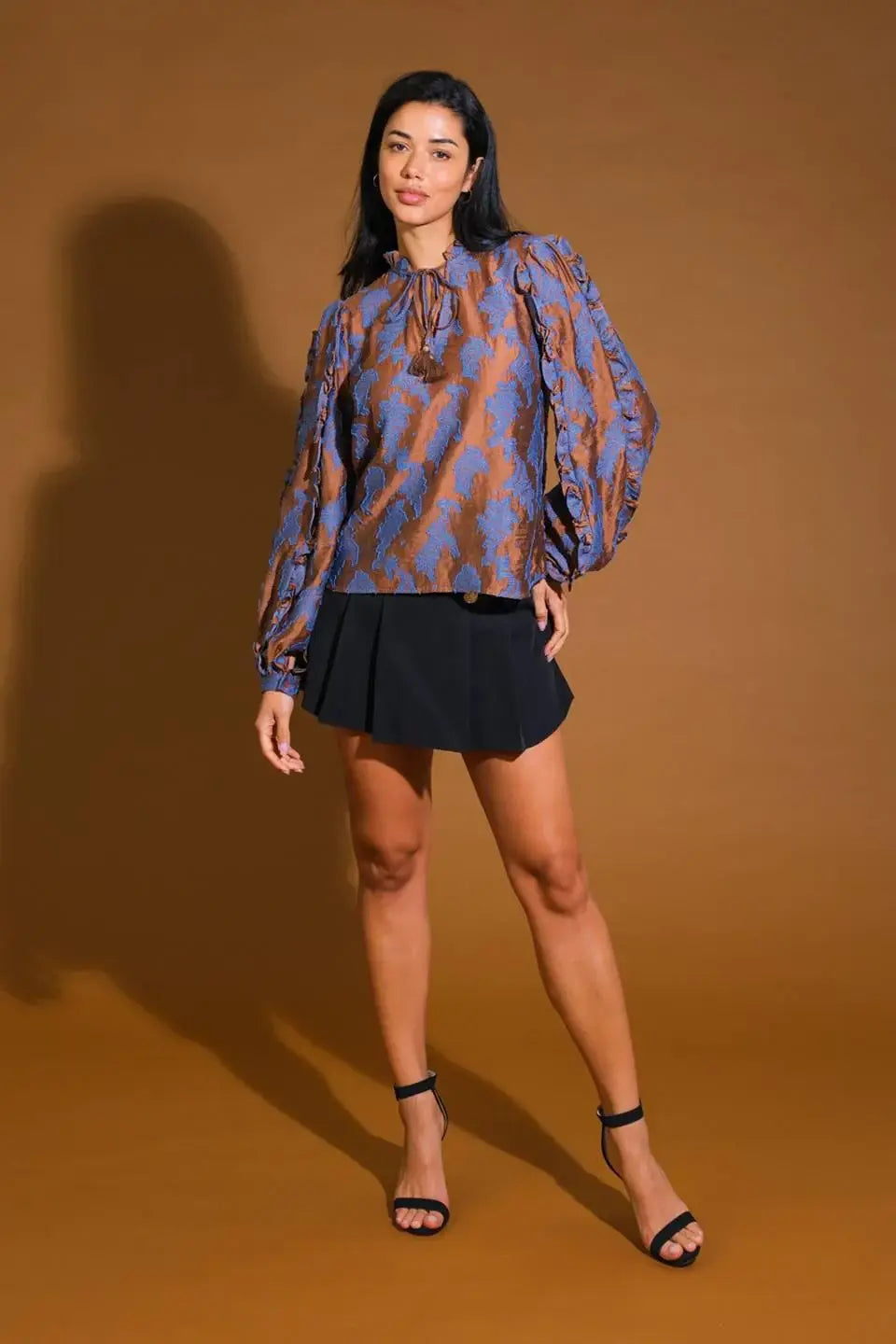 TRUE TO ME JACQUARD WOVEN TOP - Flying Tomato - Flyclothing LLC