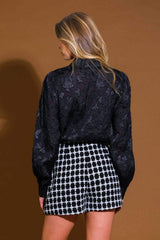 INCREDIBLE LOVE JACQUARD WOVEN TOP - Flying Tomato - Flyclothing LLC
