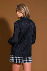 INCREDIBLE LOVE JACQUARD WOVEN TOP - Flying Tomato - Flyclothing LLC