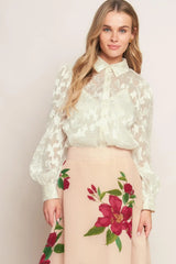 INCREDIBLE LOVE JACQUARD WOVEN TOP - Flying Tomato - Flyclothing LLC