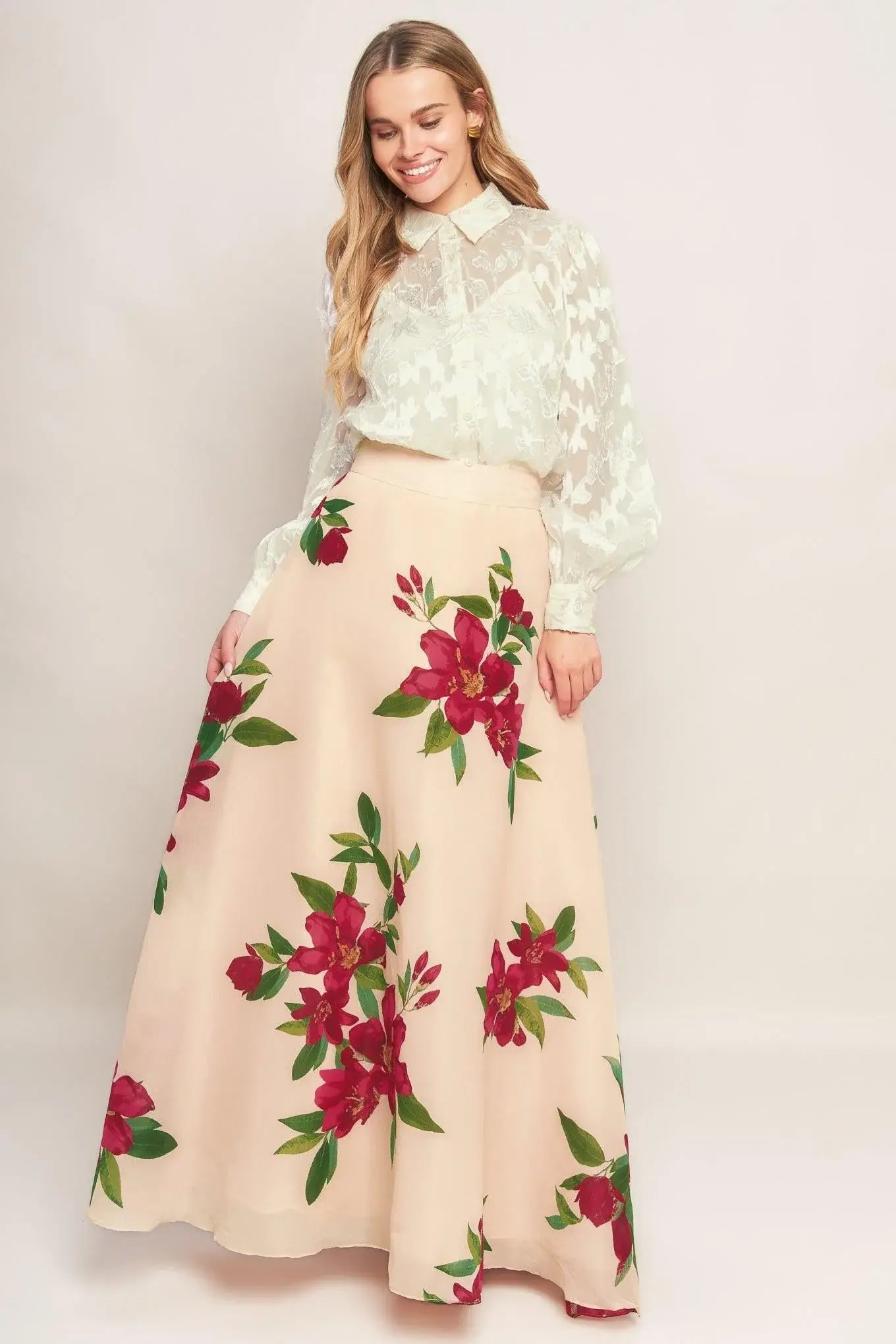 INCREDIBLE LOVE JACQUARD WOVEN TOP - Flying Tomato - Flyclothing LLC