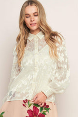 INCREDIBLE LOVE JACQUARD WOVEN TOP - Flying Tomato - Flyclothing LLC
