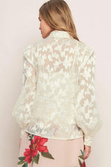 INCREDIBLE LOVE JACQUARD WOVEN TOP - Flying Tomato - Flyclothing LLC