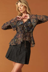 SECRET GARDEN WOVEN TOP - Flying Tomato - Flyclothing LLC