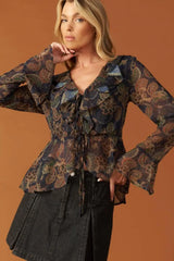 SECRET GARDEN WOVEN TOP - Flying Tomato - Flyclothing LLC