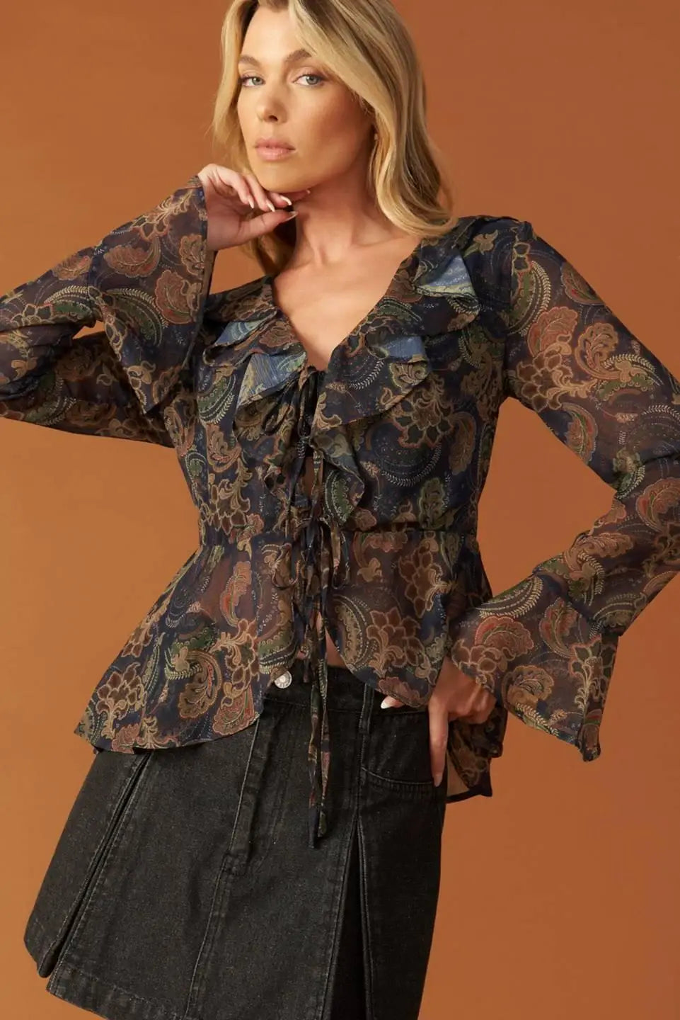 SECRET GARDEN WOVEN TOP - Flying Tomato - Flyclothing LLC