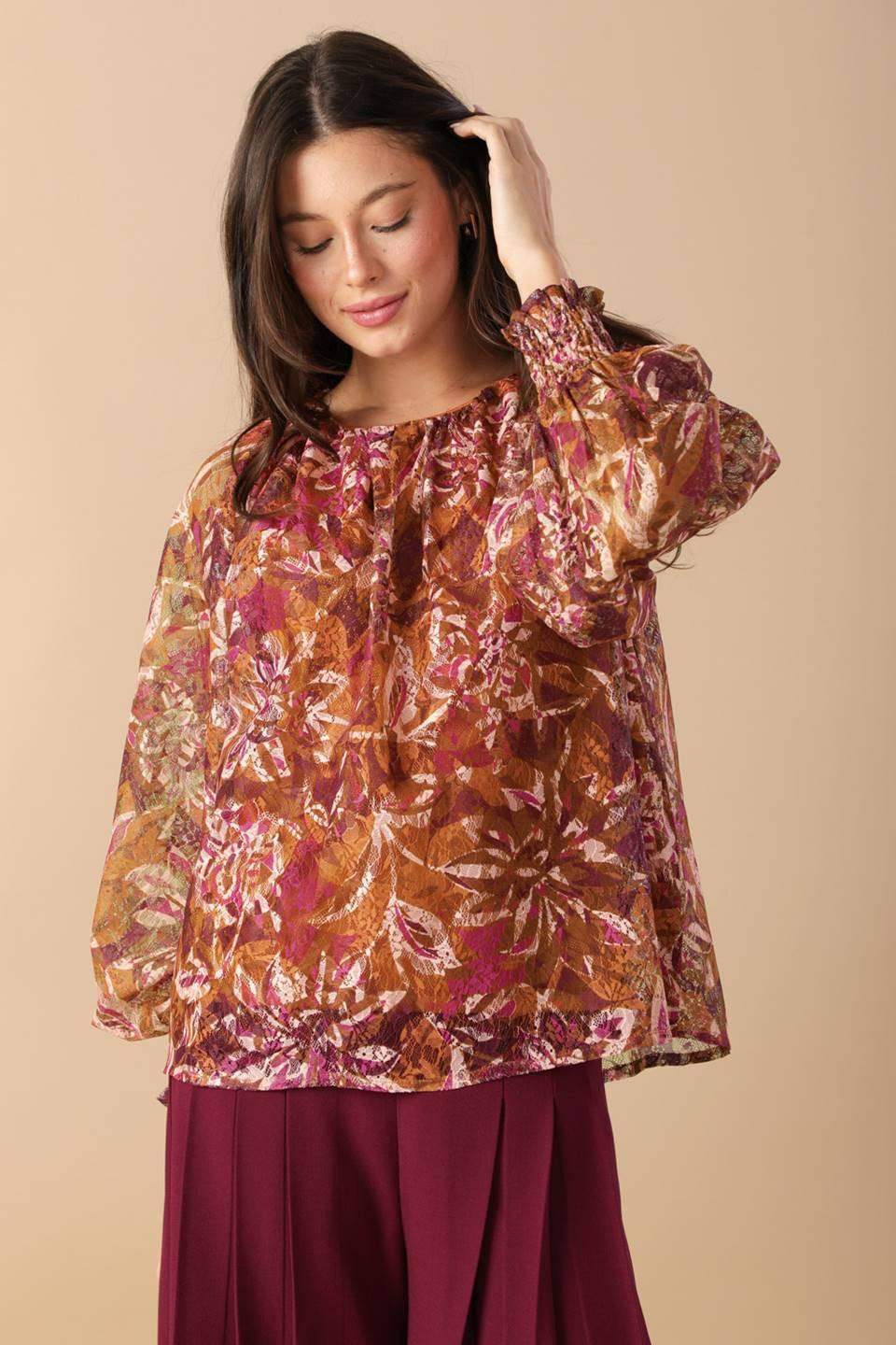 SUNSET STROLL WOVEN TOP - Flying Tomato - Flyclothing LLC