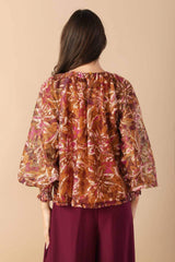 SUNSET STROLL WOVEN TOP - Flying Tomato - Flyclothing LLC