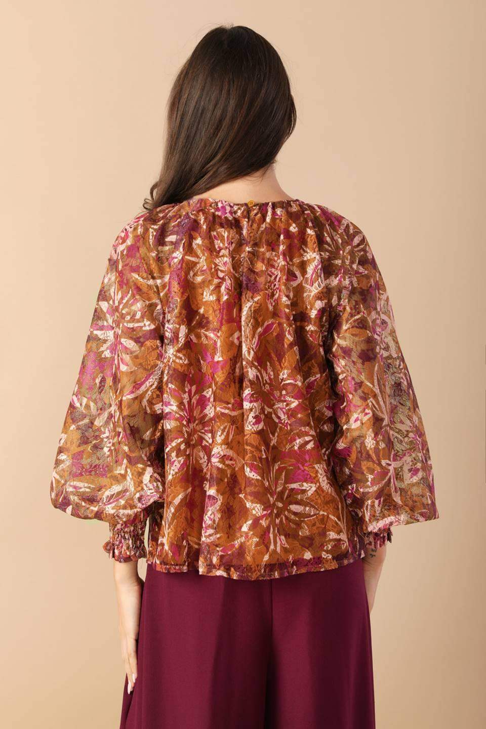 SUNSET STROLL WOVEN TOP - Flying Tomato - Flyclothing LLC