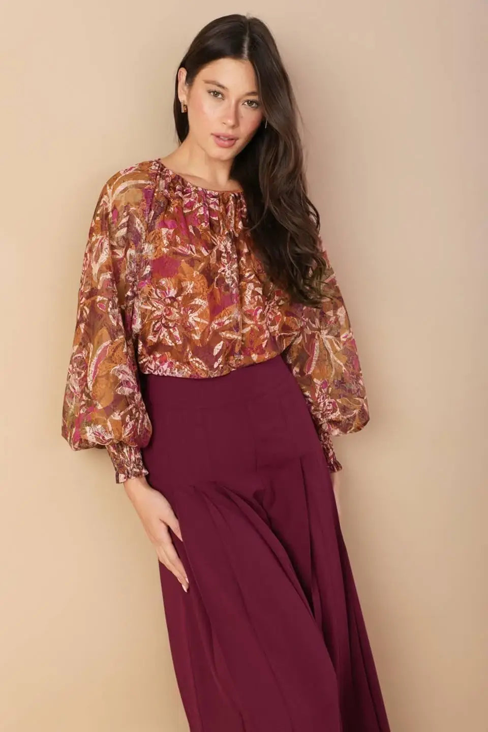 SUNSET STROLL WOVEN TOP - Flying Tomato - Flyclothing LLC