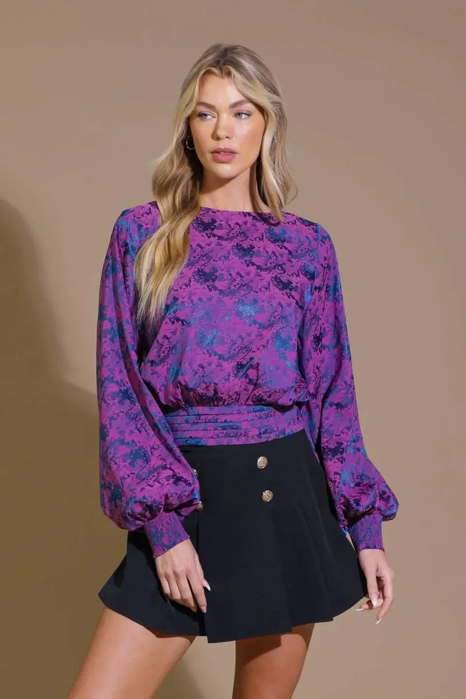 BEST PRESENCE JACQUARD WOVEN TOP - Flying Tomato - Flyclothing LLC