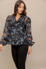 SHARE MY DAY WOVEN ORGANZA TOP - Flying Tomato - Flyclothing LLC
