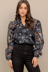 SHARE MY DAY WOVEN ORGANZA TOP - Flying Tomato - Flyclothing LLC
