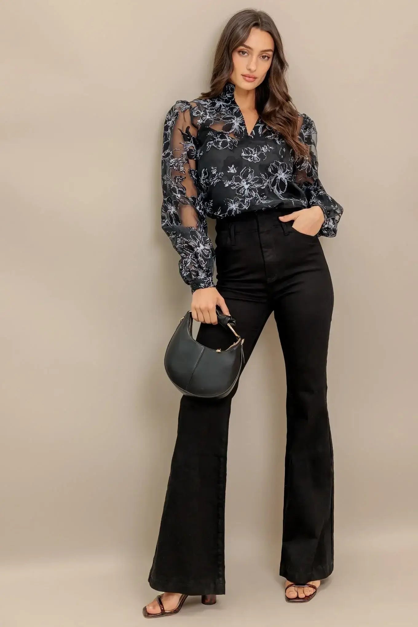 SHARE MY DAY WOVEN ORGANZA TOP - Flying Tomato - Flyclothing LLC