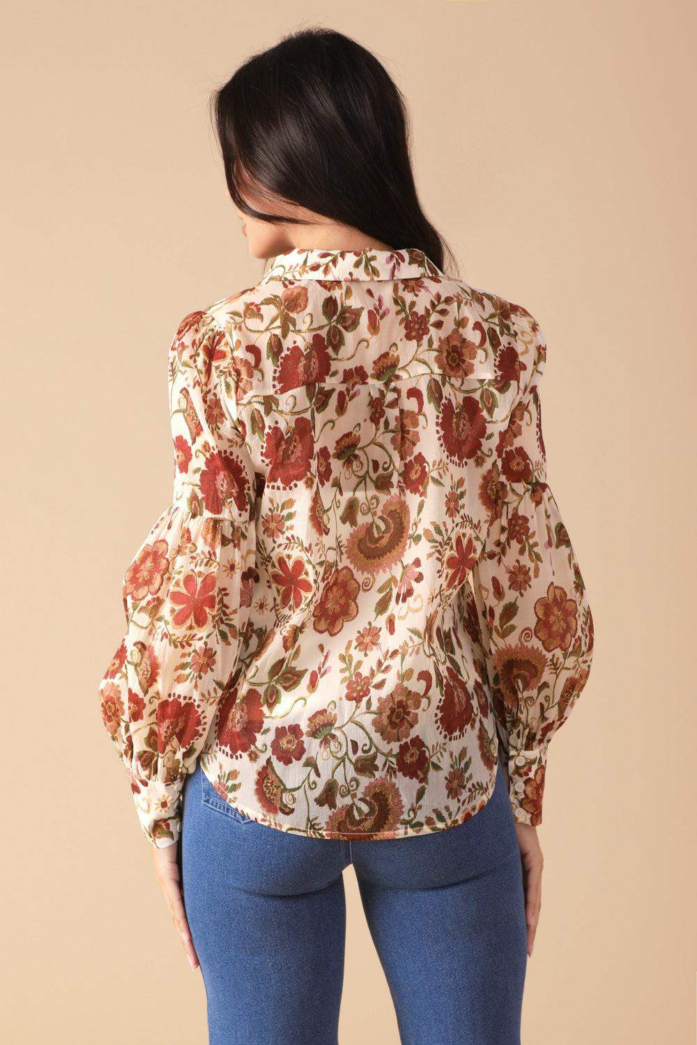 MEMORIES IN FOCUS WOVEN BLOUSE - Flying Tomato - Flyclothing LLC