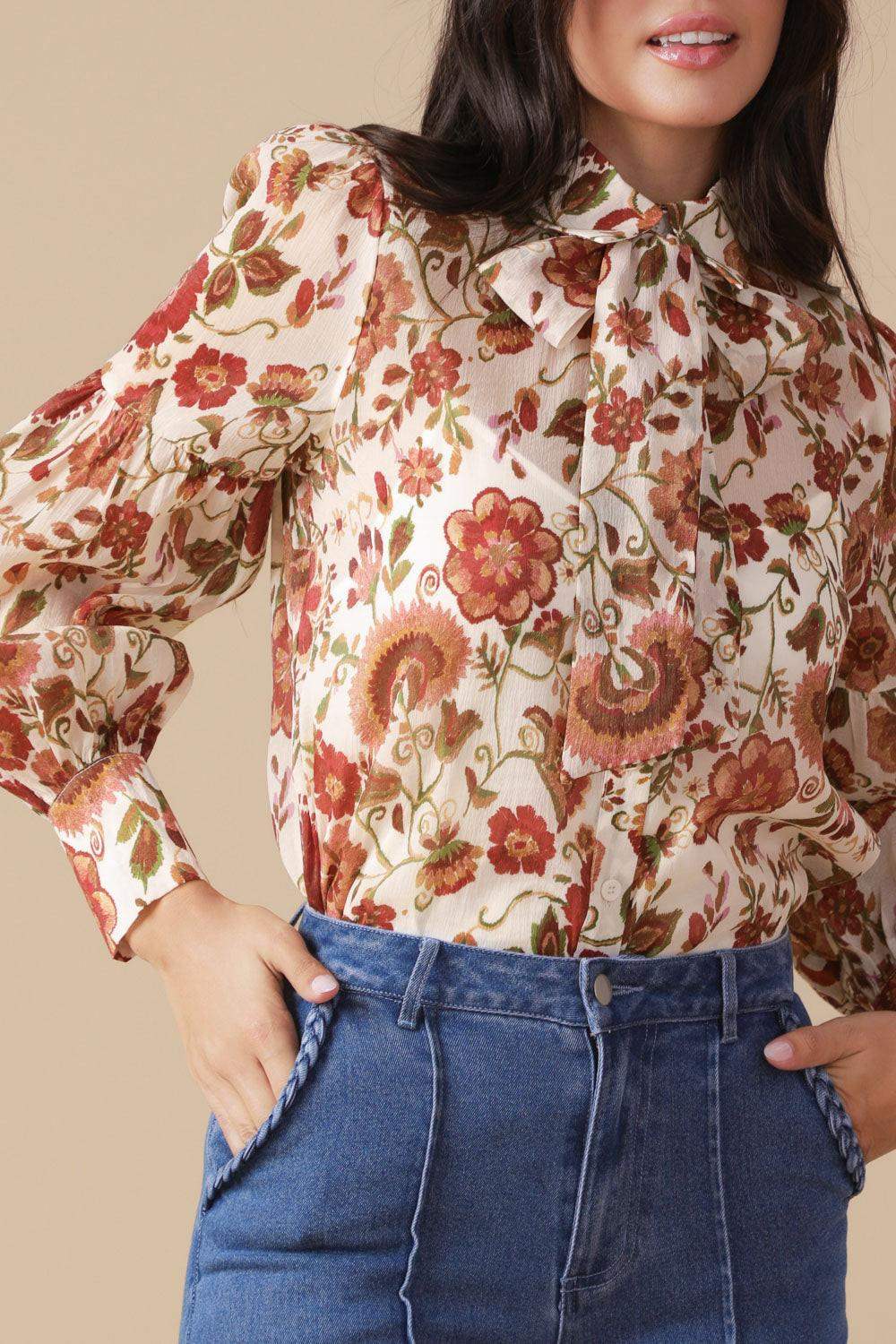 MEMORIES IN FOCUS WOVEN BLOUSE - Flying Tomato - Flyclothing LLC