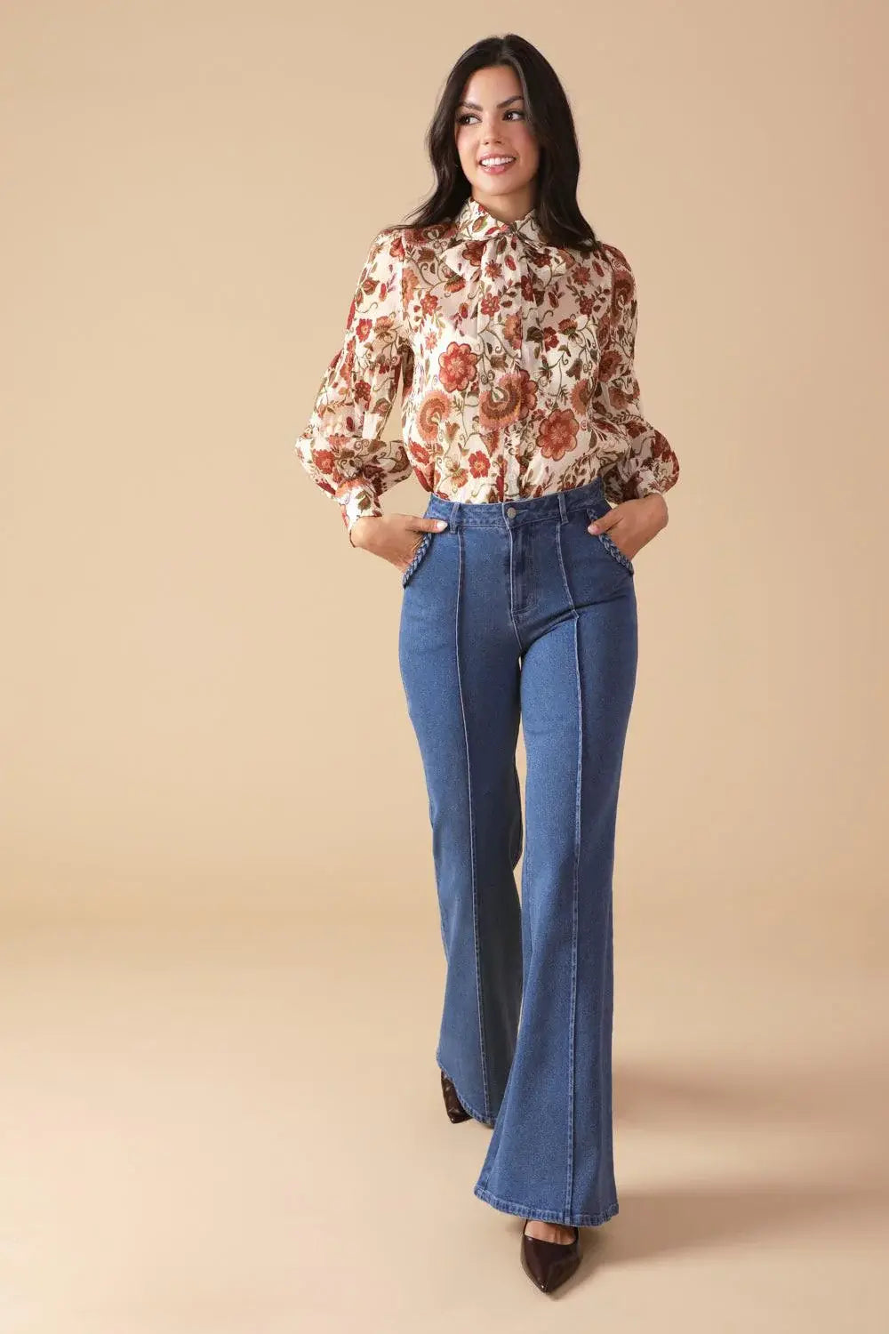 MEMORIES IN FOCUS WOVEN BLOUSE - Flying Tomato - Flyclothing LLC