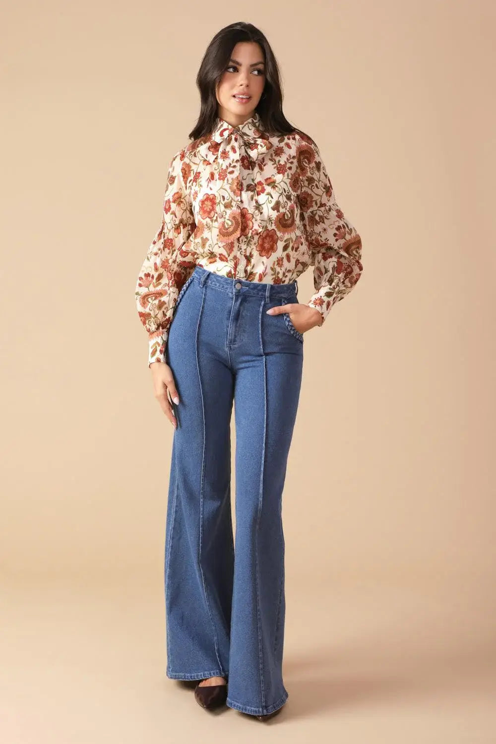 MEMORIES IN FOCUS WOVEN BLOUSE - Flying Tomato - Flyclothing LLC