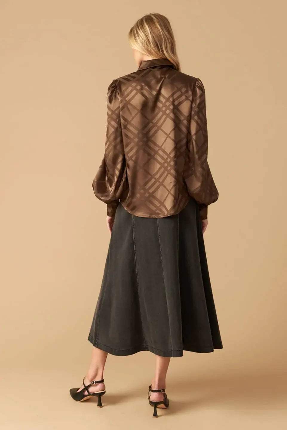 THE ART OF BALANCE WOVEN SATIN TOP - Flying Tomato - Flyclothing LLC