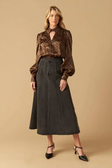 THE ART OF BALANCE WOVEN SATIN TOP - Flying Tomato - Flyclothing LLC