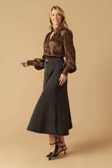 THE ART OF BALANCE WOVEN SATIN TOP - Flying Tomato - Flyclothing LLC