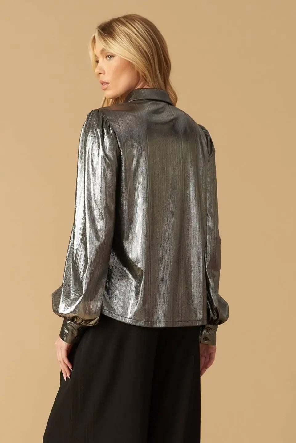 FLIRTY VIBES FOIL COATED TOP - Flying Tomato - Flyclothing LLC