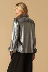 FLIRTY VIBES FOIL COATED TOP - Flying Tomato - Flyclothing LLC