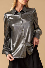 FLIRTY VIBES FOIL COATED TOP - Flying Tomato - Flyclothing LLC