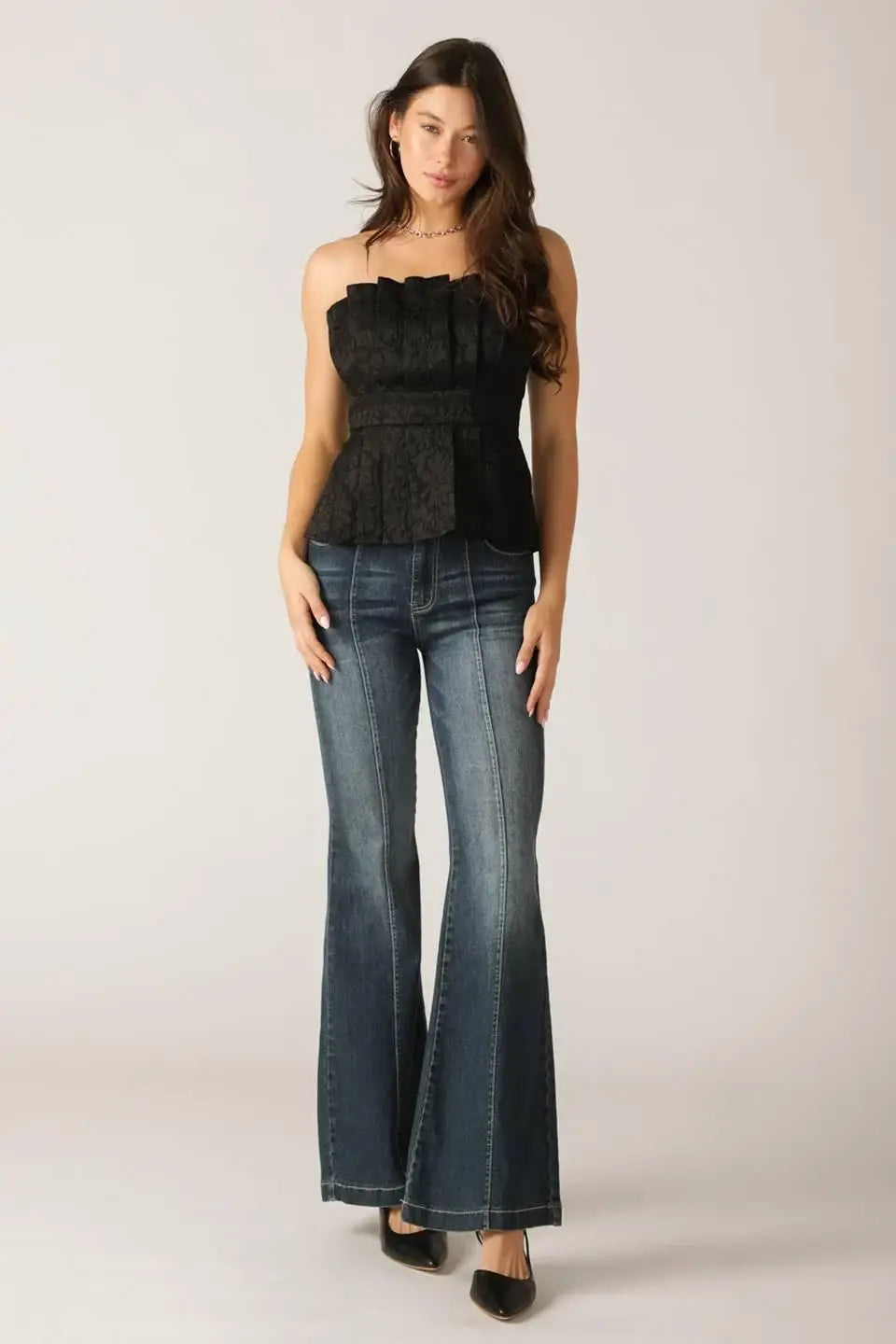 ELEGANT ESSENCE WOVEN TOP - Flying Tomato - Flyclothing LLC