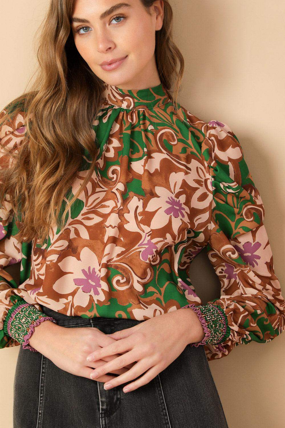 BREWED BLISS WOVEN TOP - Flying Tomato - Flyclothing LLC