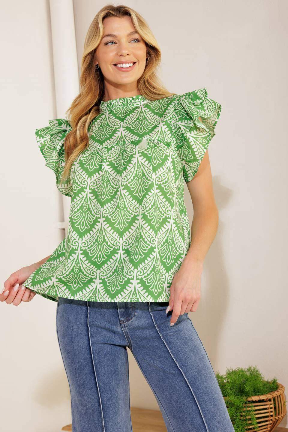 WANT YOU AROUND WOVEN TOP - Flying Tomato - Flyclothing LLC