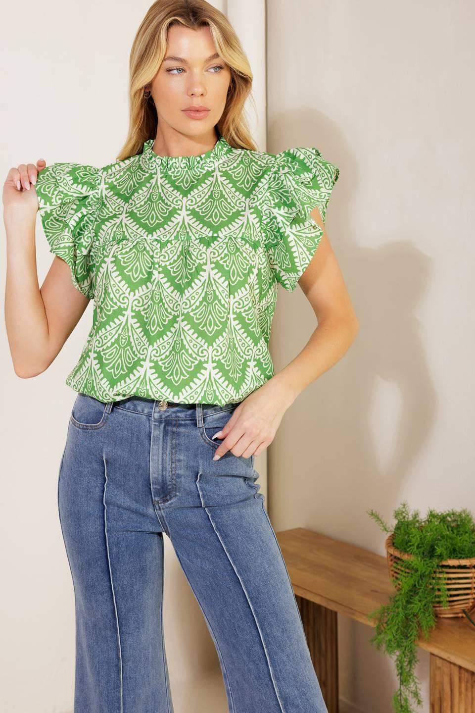 WANT YOU AROUND WOVEN TOP - Flying Tomato - Flyclothing LLC