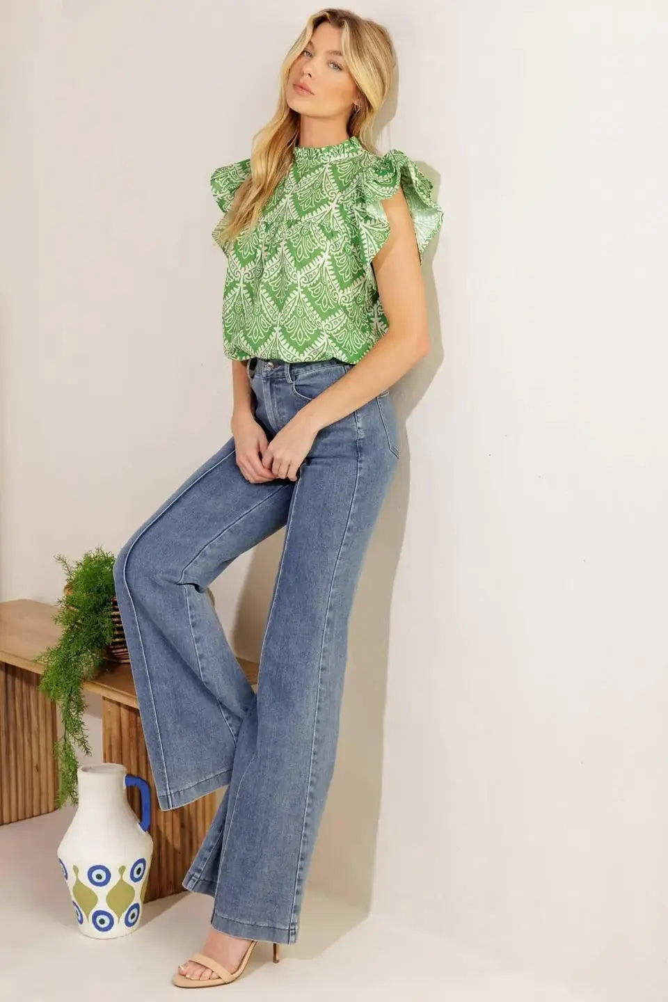 WANT YOU AROUND WOVEN TOP - Flying Tomato - Flyclothing LLC