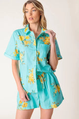 TREASURED TIMES WOVEN TOP AND SHORT SET - Flying Tomato - Flyclothing LLC