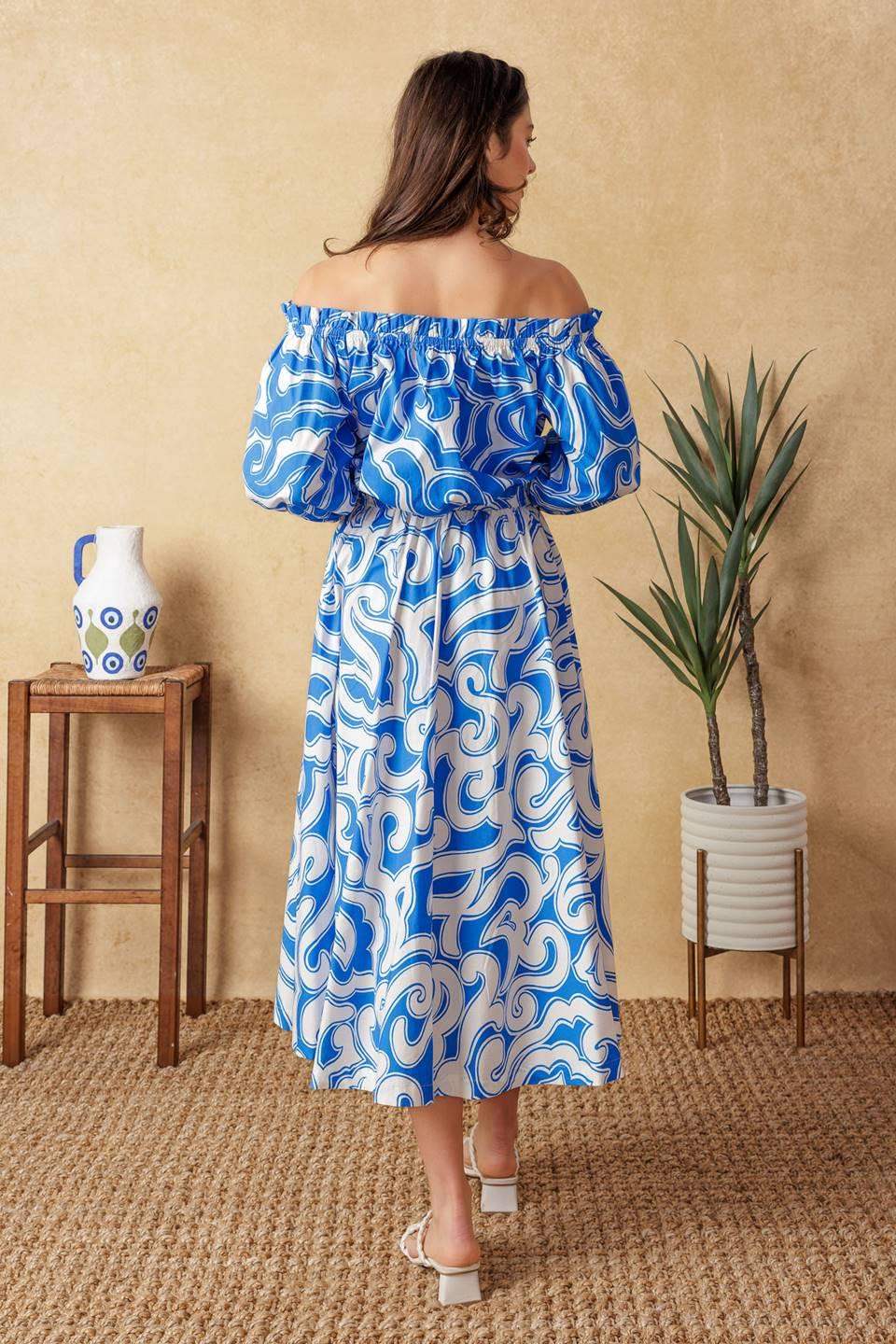 SUNSET SASHAY BLUE TOP AND SKIRT SET - Flying Tomato - Flyclothing LLC