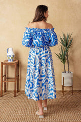 SUNSET SASHAY BLUE TOP AND SKIRT SET - Flying Tomato - Flyclothing LLC