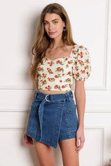 TRULY YOURS WOVEN TOP - Flying Tomato - Flyclothing LLC
