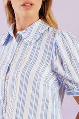 LOVE LETTERS WOVEN TOP - Flying Tomato - Flyclothing LLC