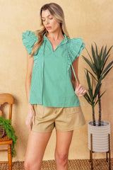 RIVIERA RETREAT WOVEN TOP - Flying Tomato - Flyclothing LLC