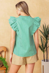 RIVIERA RETREAT WOVEN TOP - Flying Tomato - Flyclothing LLC