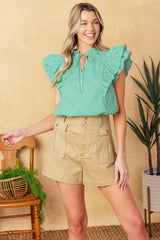 RIVIERA RETREAT WOVEN TOP - Flying Tomato - Flyclothing LLC