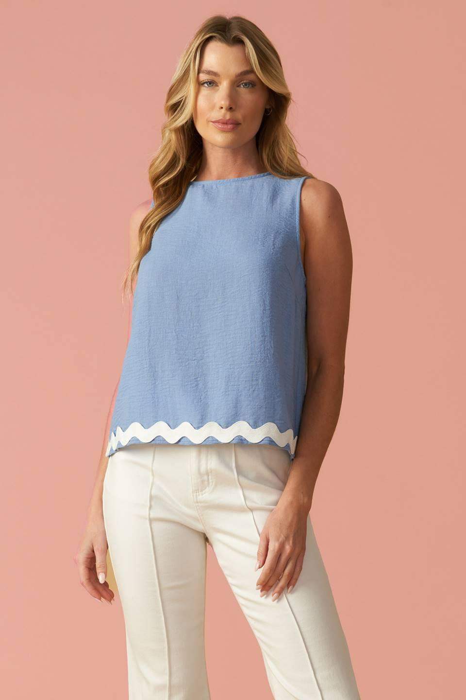 DRIFTING CURRENTS WOVEN TOP - Flying Tomato - Flyclothing LLC