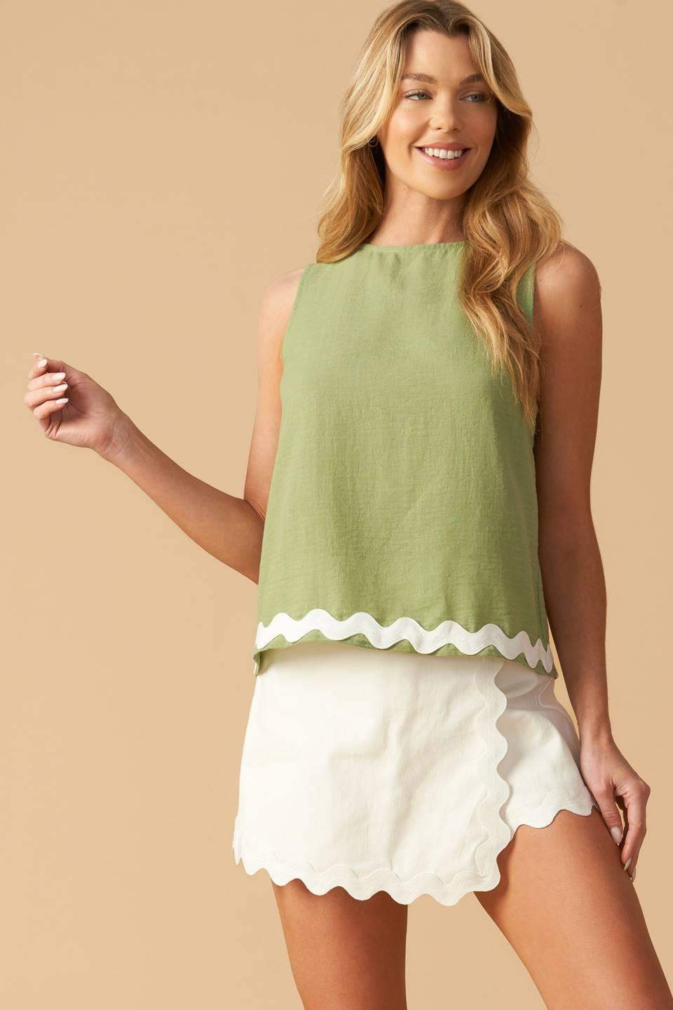 DRIFTING CURRENTS WOVEN TOP - Flying Tomato - Flyclothing LLC
