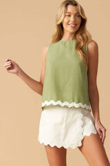 DRIFTING CURRENTS WOVEN TOP - Flying Tomato - Flyclothing LLC