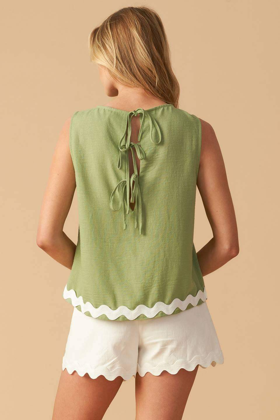DRIFTING CURRENTS WOVEN TOP - Flying Tomato - Flyclothing LLC