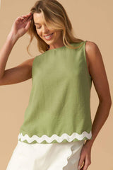 DRIFTING CURRENTS WOVEN TOP - Flying Tomato - Flyclothing LLC