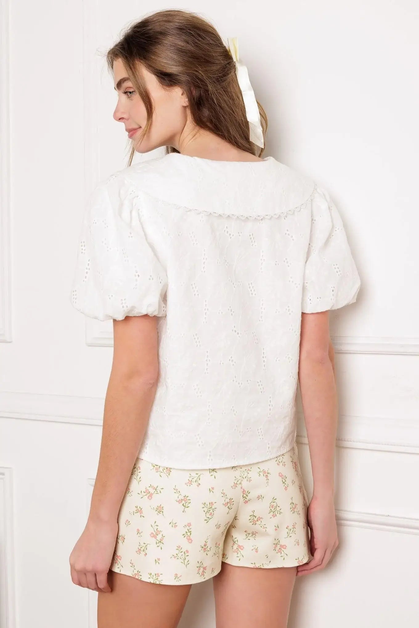 WHAT WILL BE EYELET WOVEN TOP - Flying Tomato - Flyclothing LLC