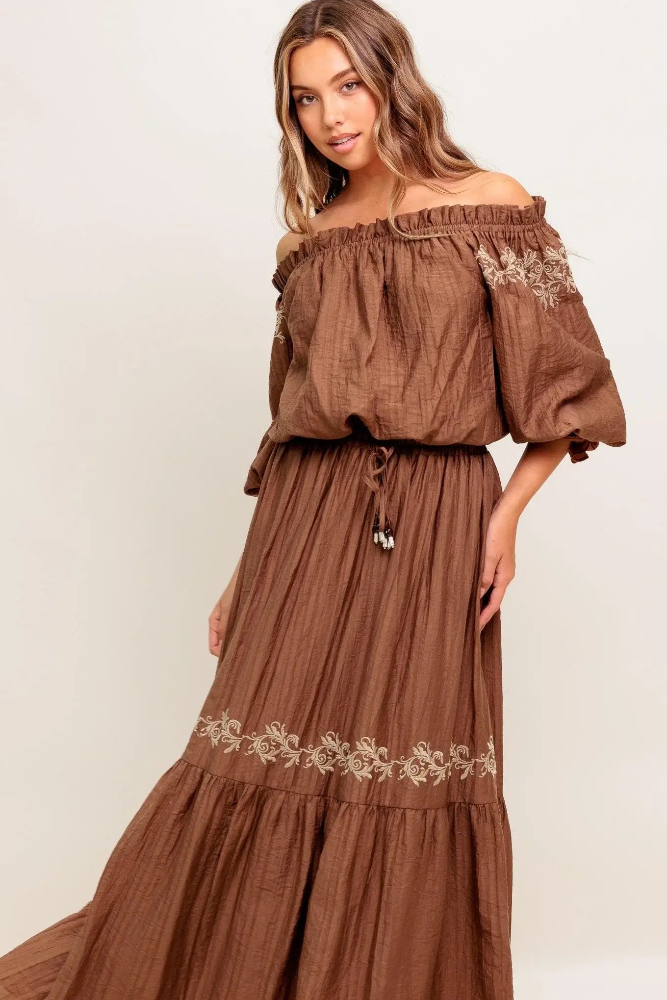 FULL SPEED AHEAD BROWN WOVEN TOP - Flying Tomato - Flyclothing LLC