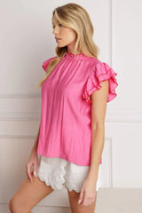 PUSH THE LIMIT WOVEN TOP - Flying Tomato - Flyclothing LLC